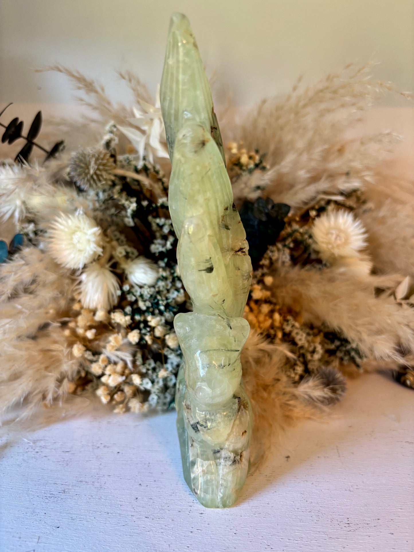 Prehnite nine-tailed fox, kitsune