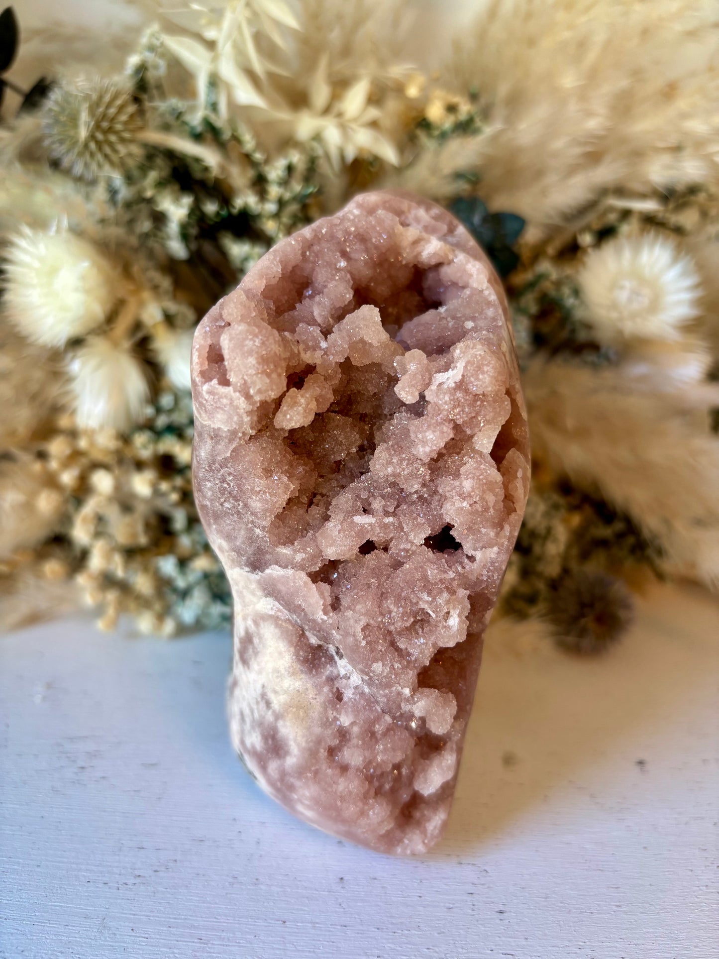 Druzy pink amethyst free form from Brazil