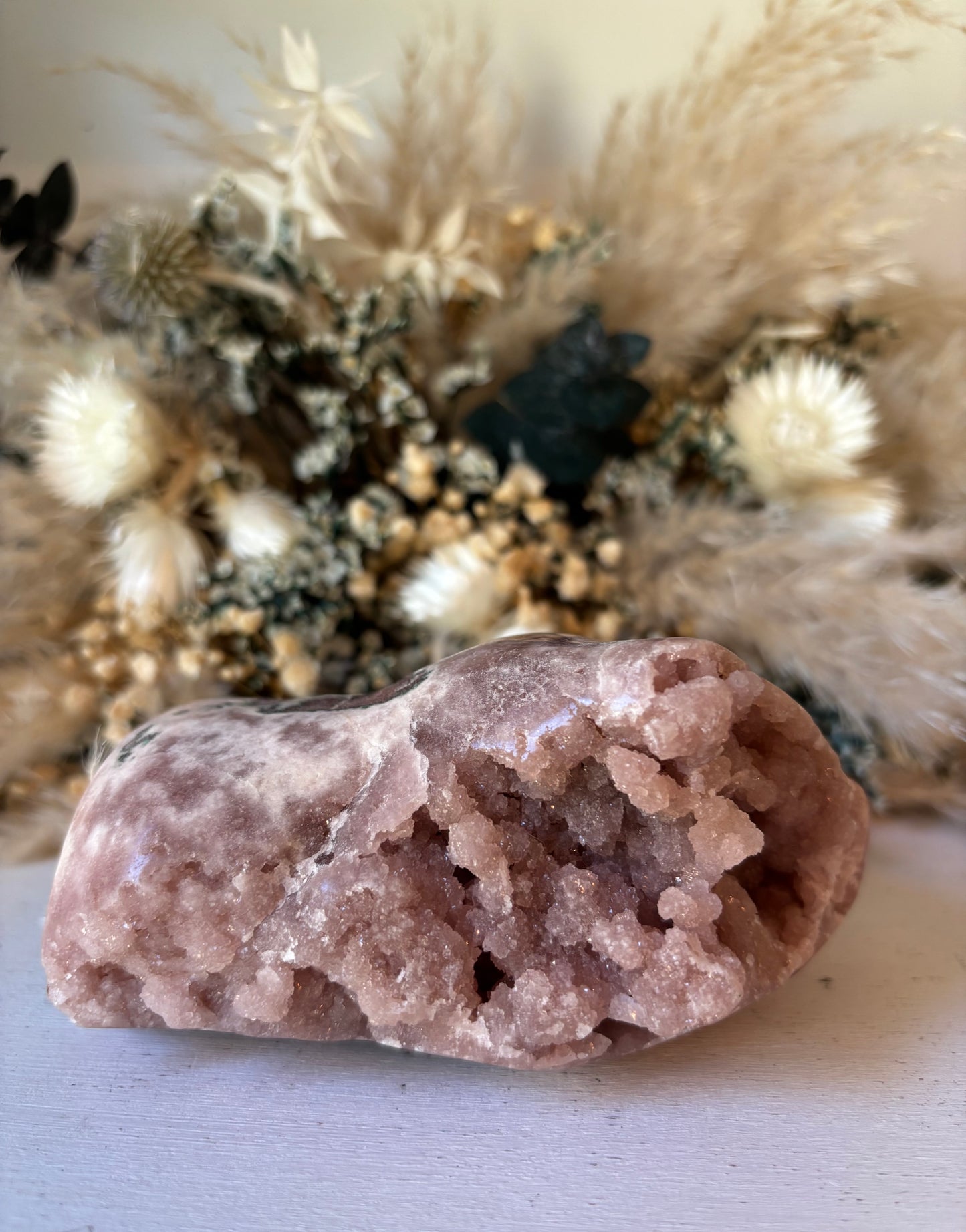Druzy pink amethyst free form from Brazil