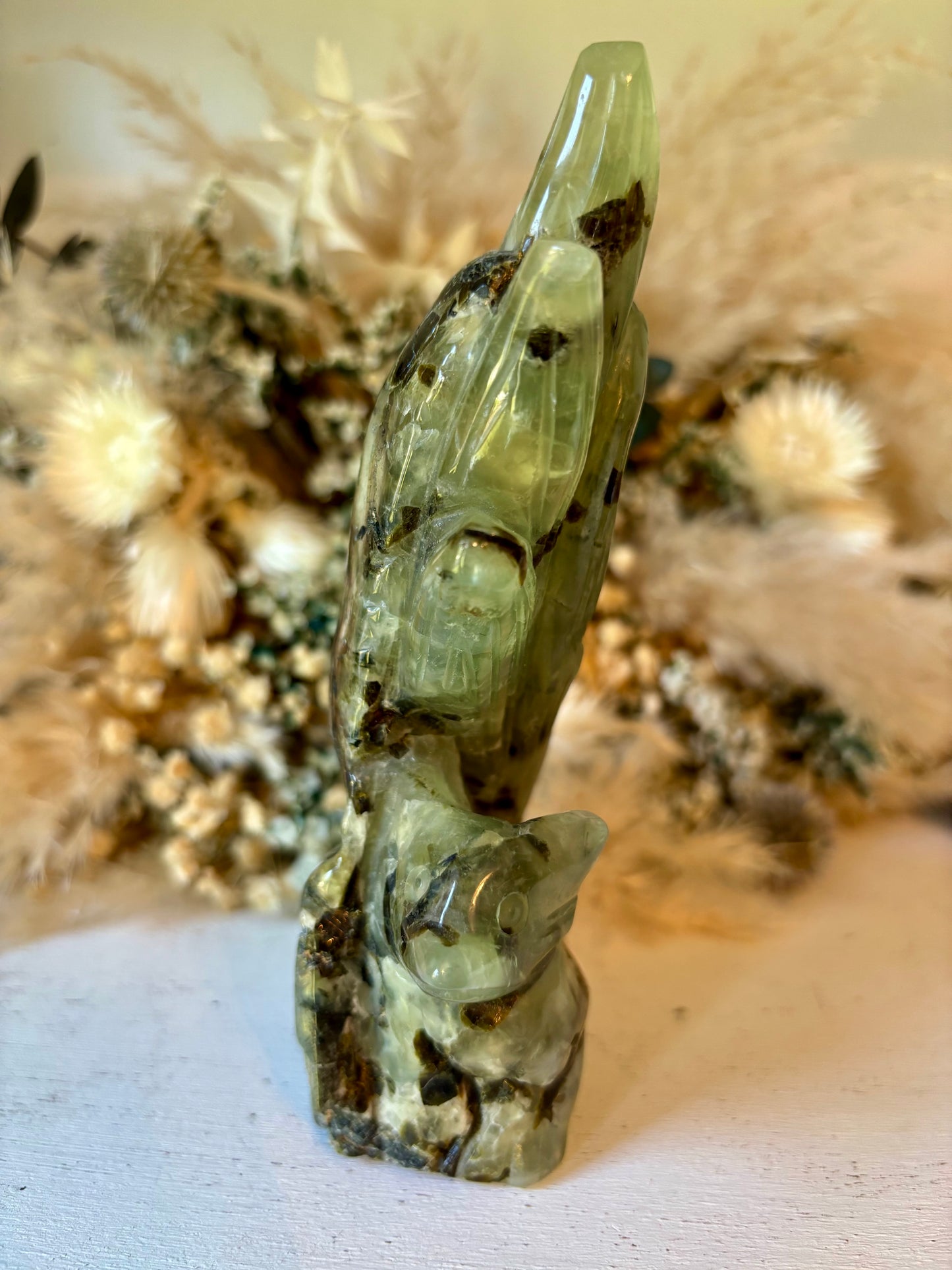 Prehnite nine-tailed fox, kitsune